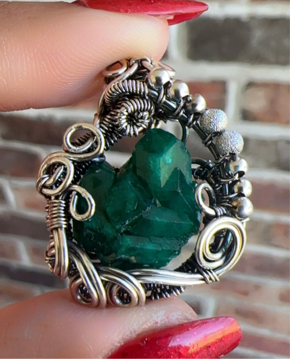 925 Emerald City Dioptase Pendant