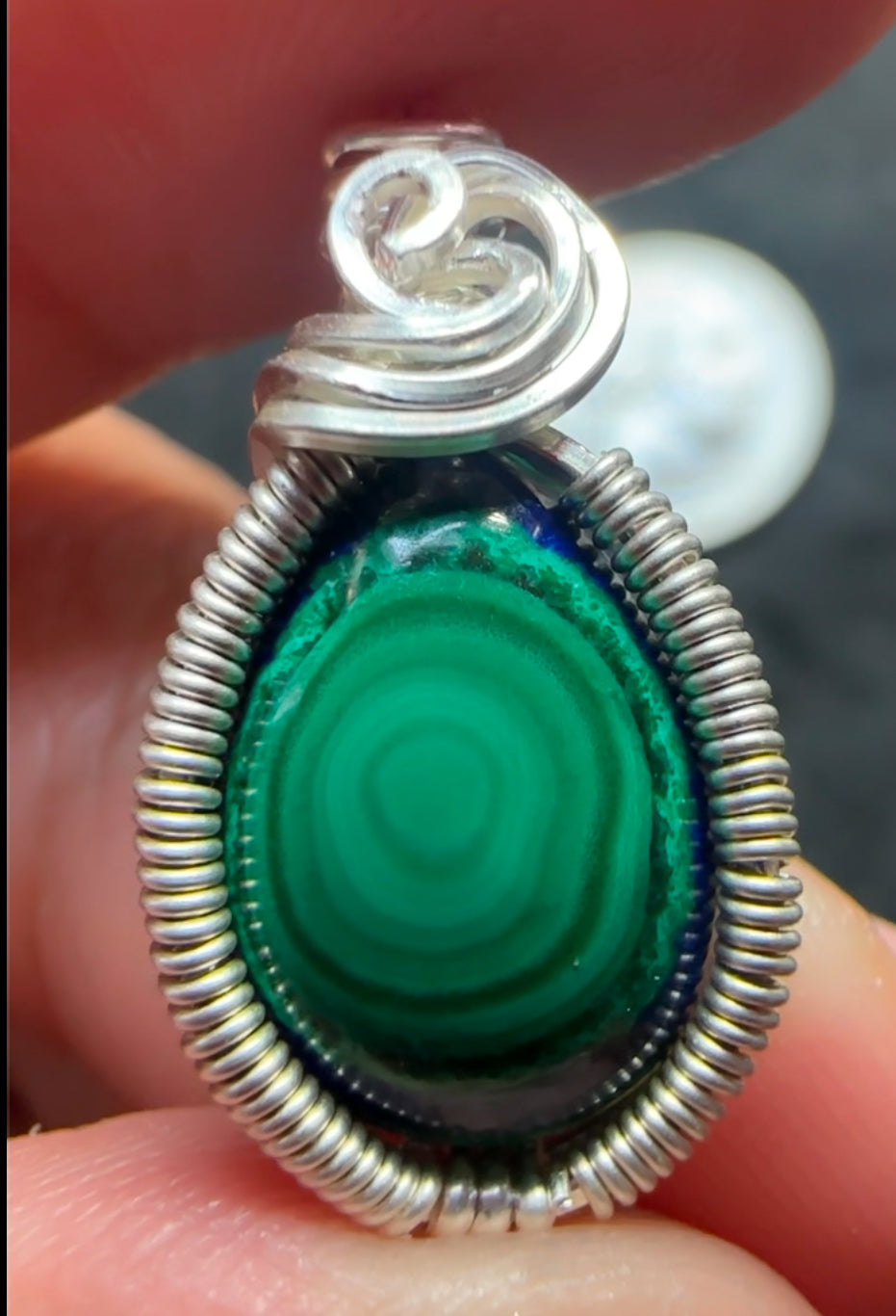 Malachite Azurite mini pendant