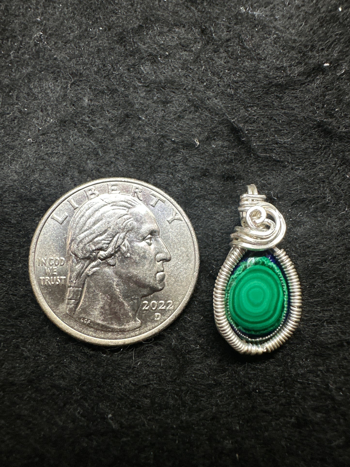 Malachite Azurite mini pendant