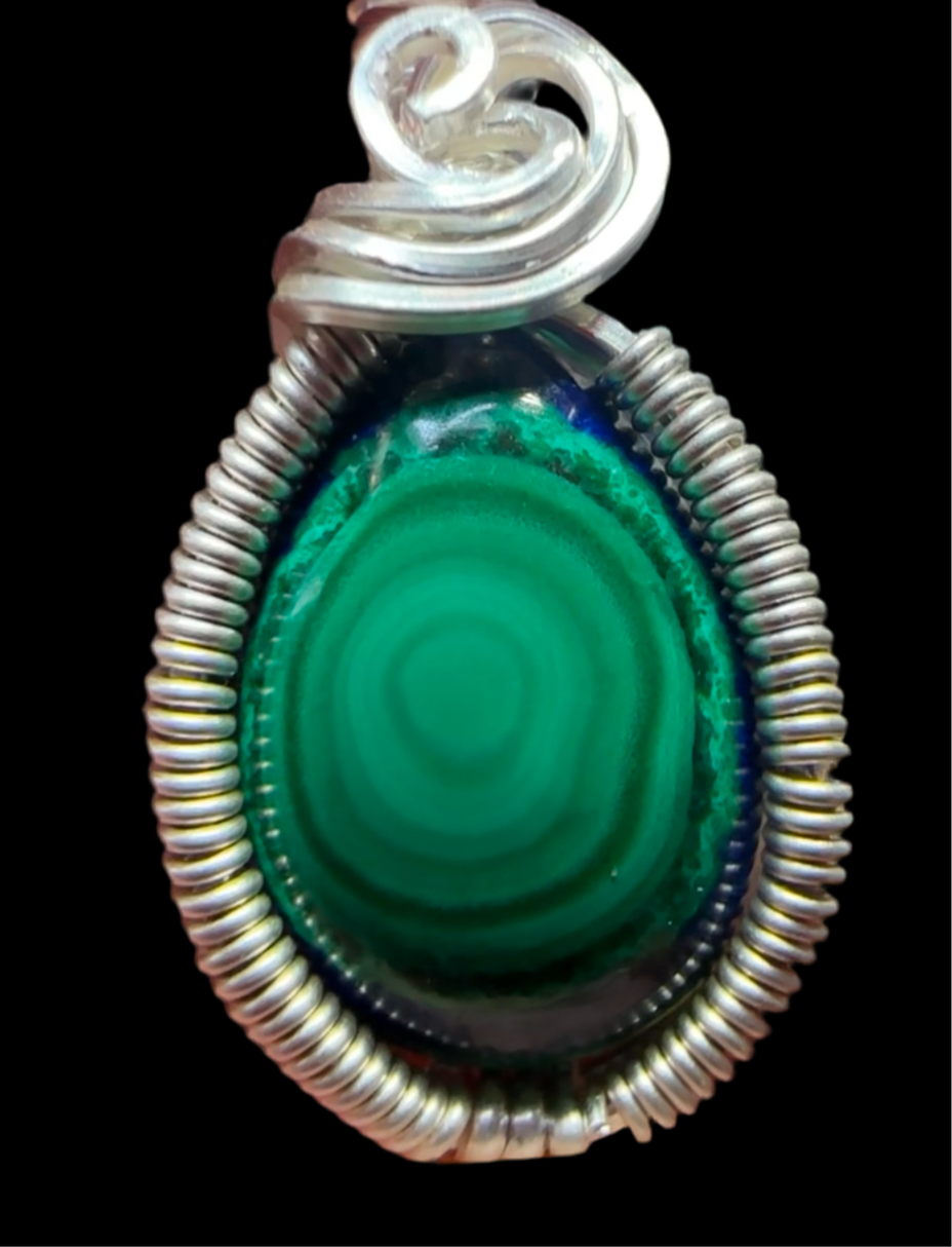 Malachite Azurite mini pendant