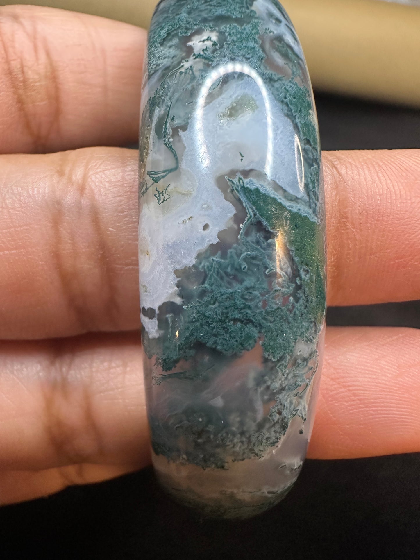 Moss Agate Bangle 1