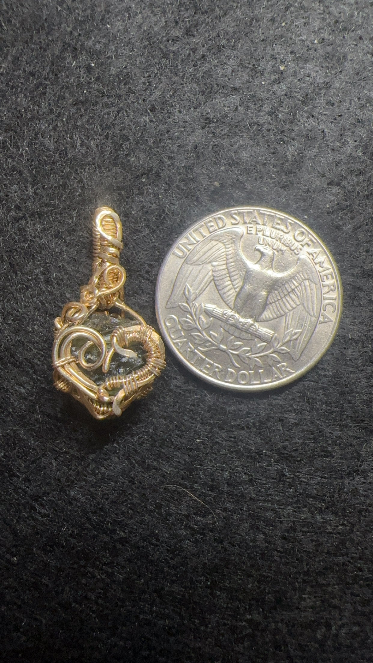 Moldavite Heart mini pendant