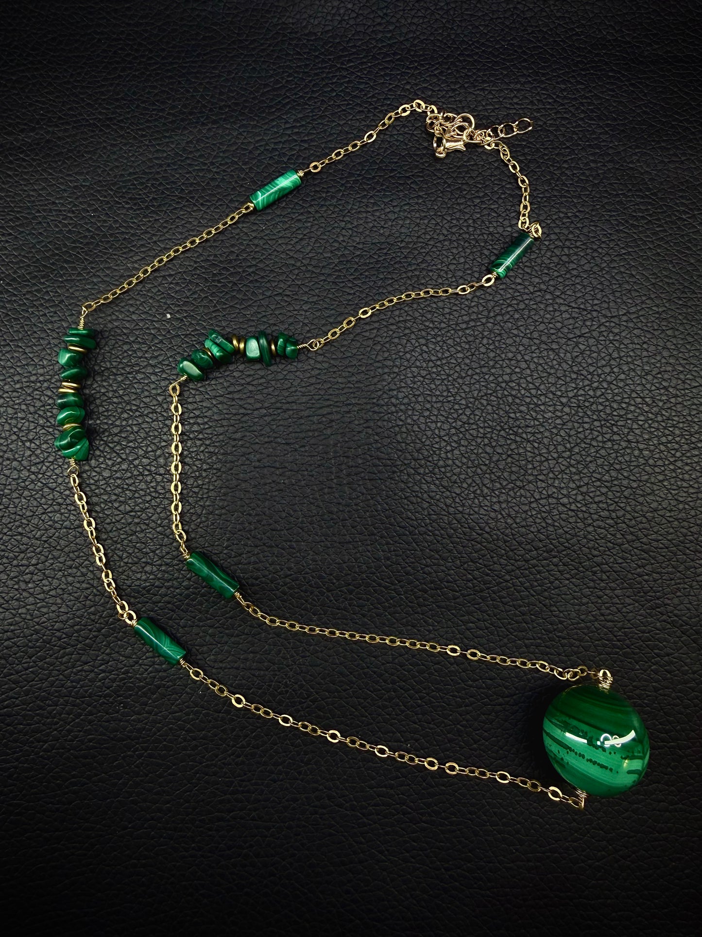 Malachite Ball necklace