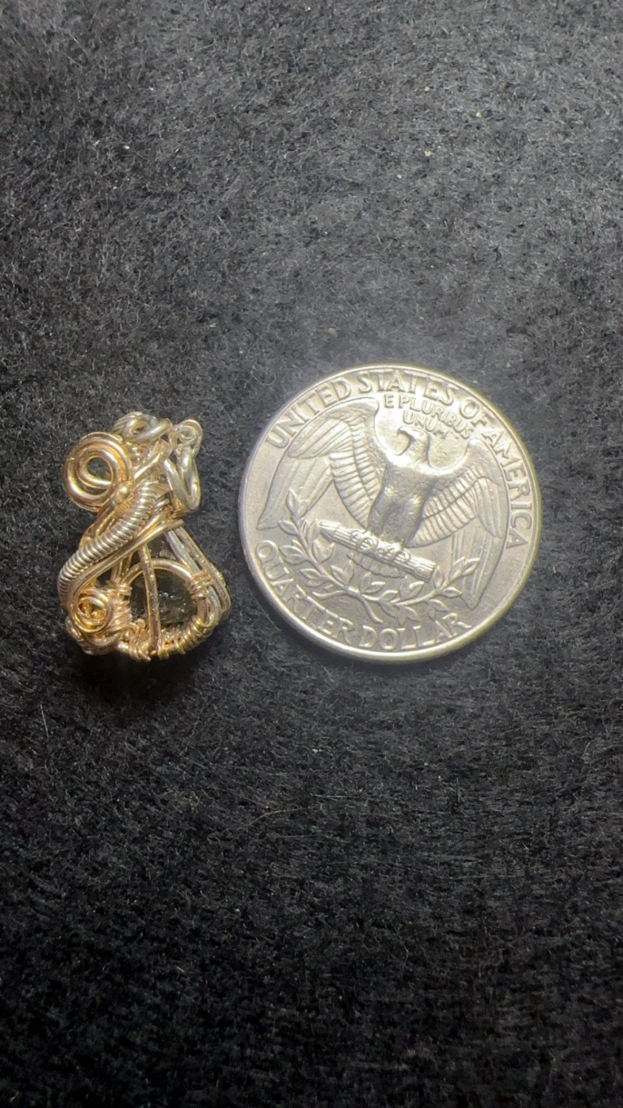 Deathly Hallows Moldavite Pendant