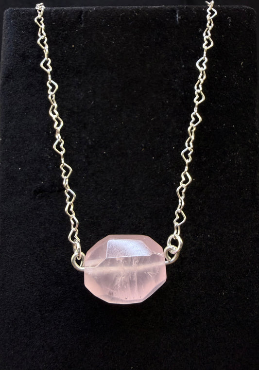 925 Rose Quartz Necklace
