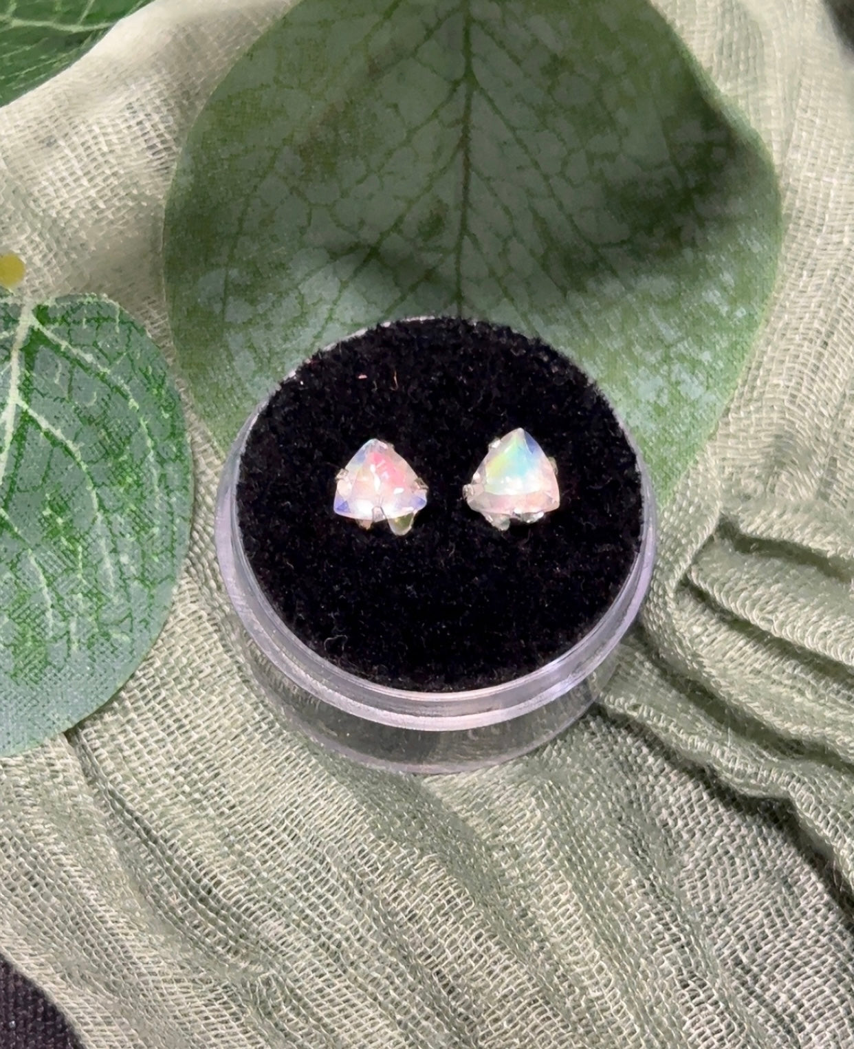 Malagasy Moonstone Studs