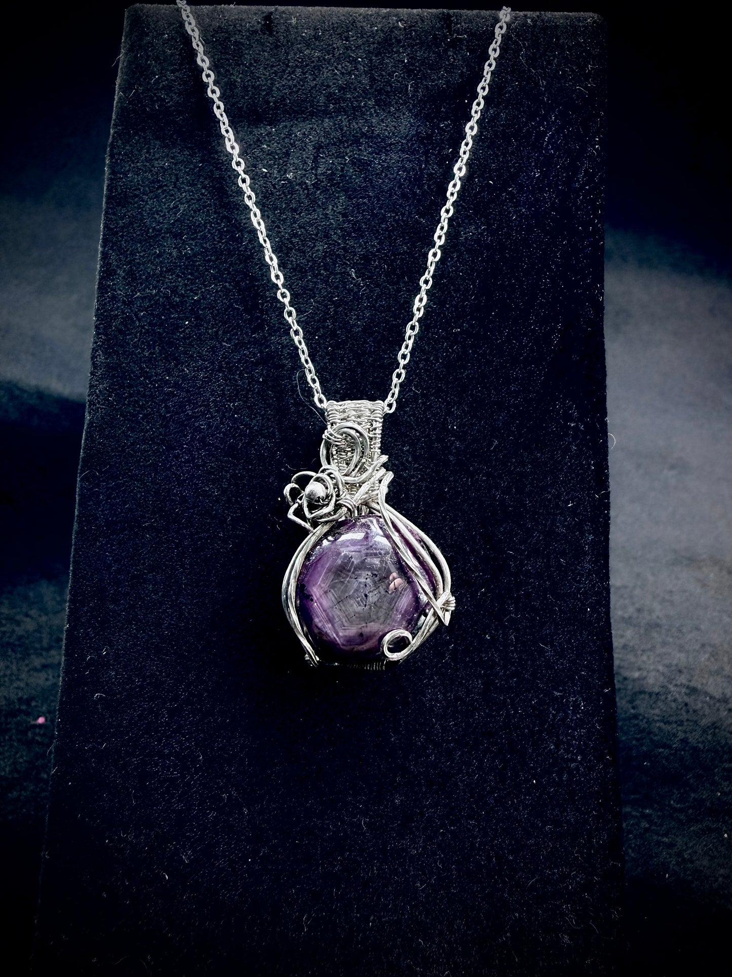 925 Star Ruby Pendant