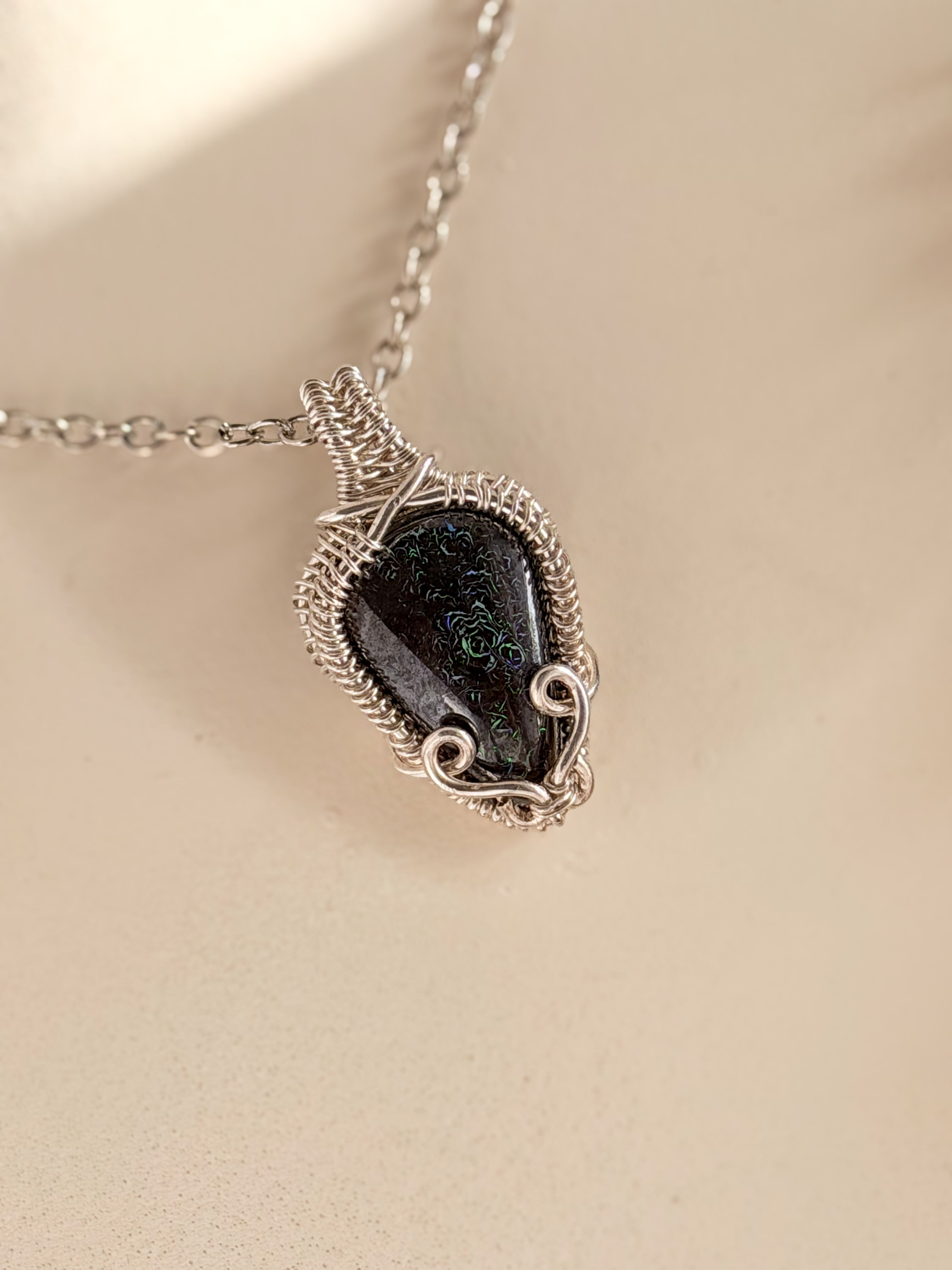 Rosette Opal Pendant