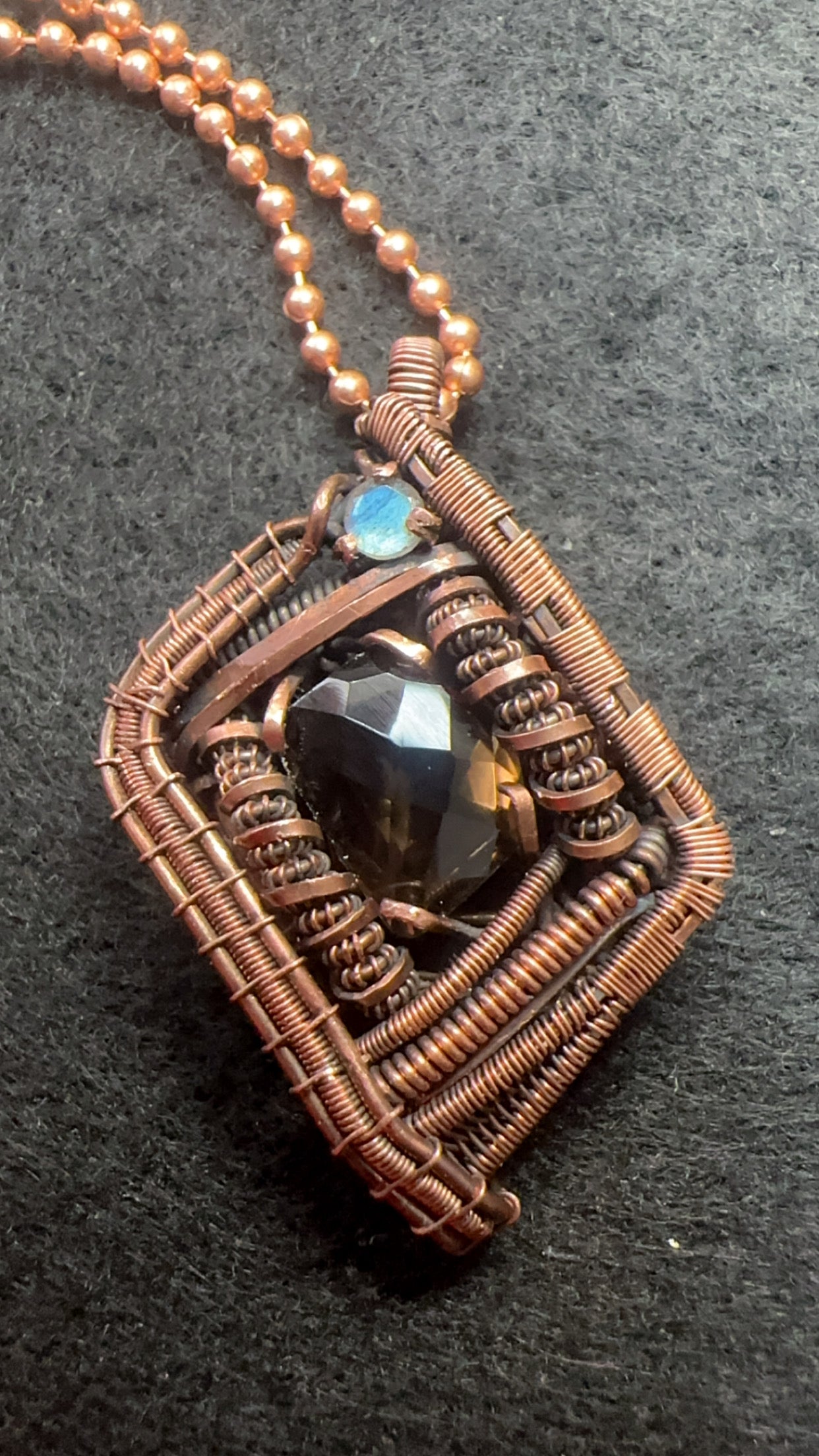 Faceted Smokey Quartz Pendant