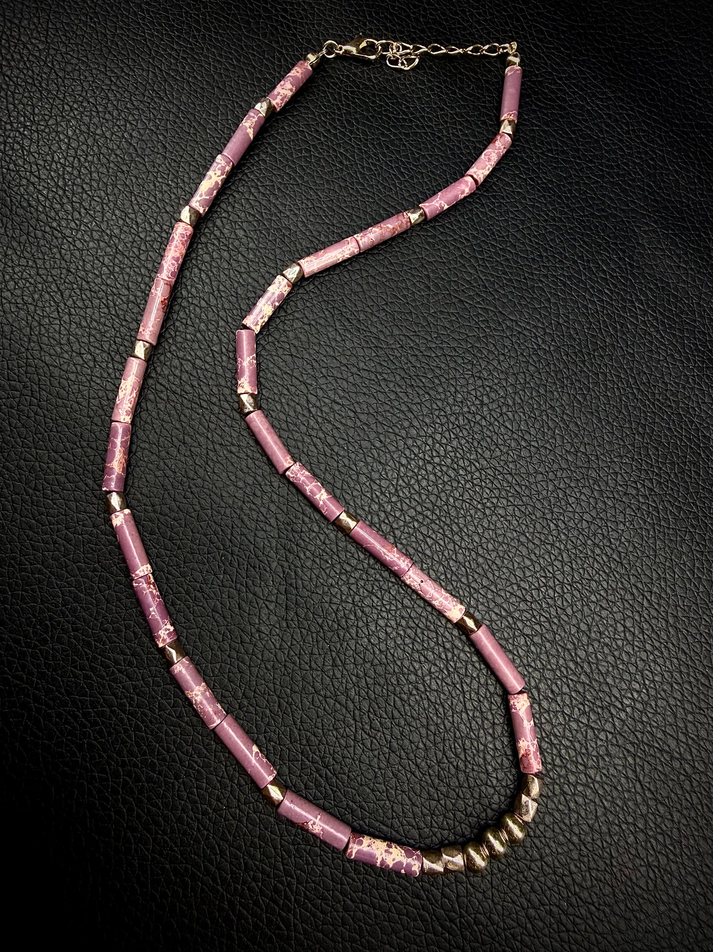 Phosphosiderite tube Necklace