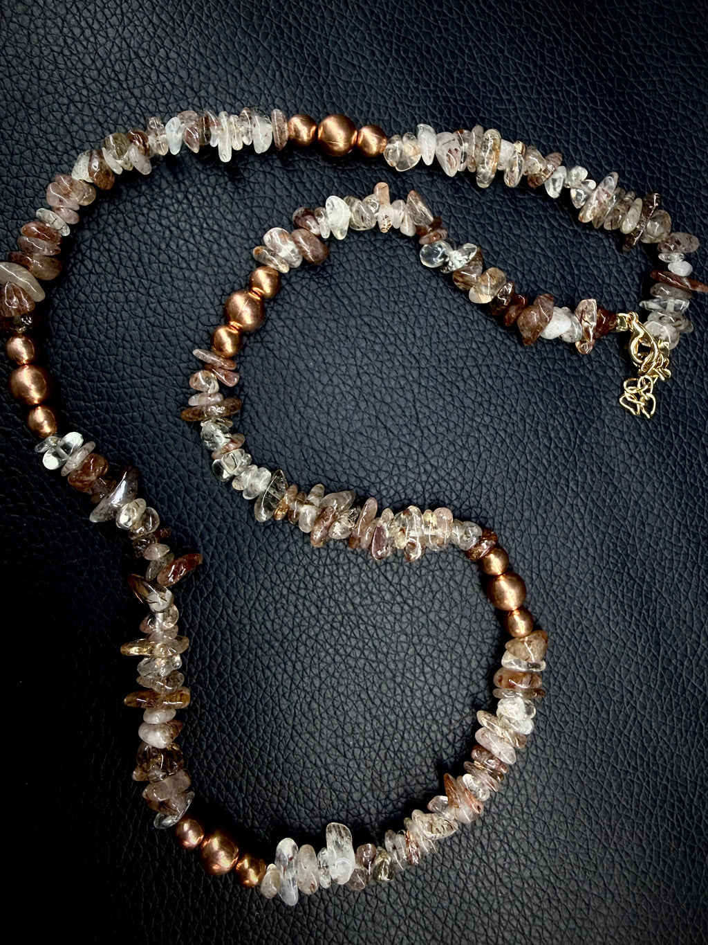 Copper in Quartz Chip necklace