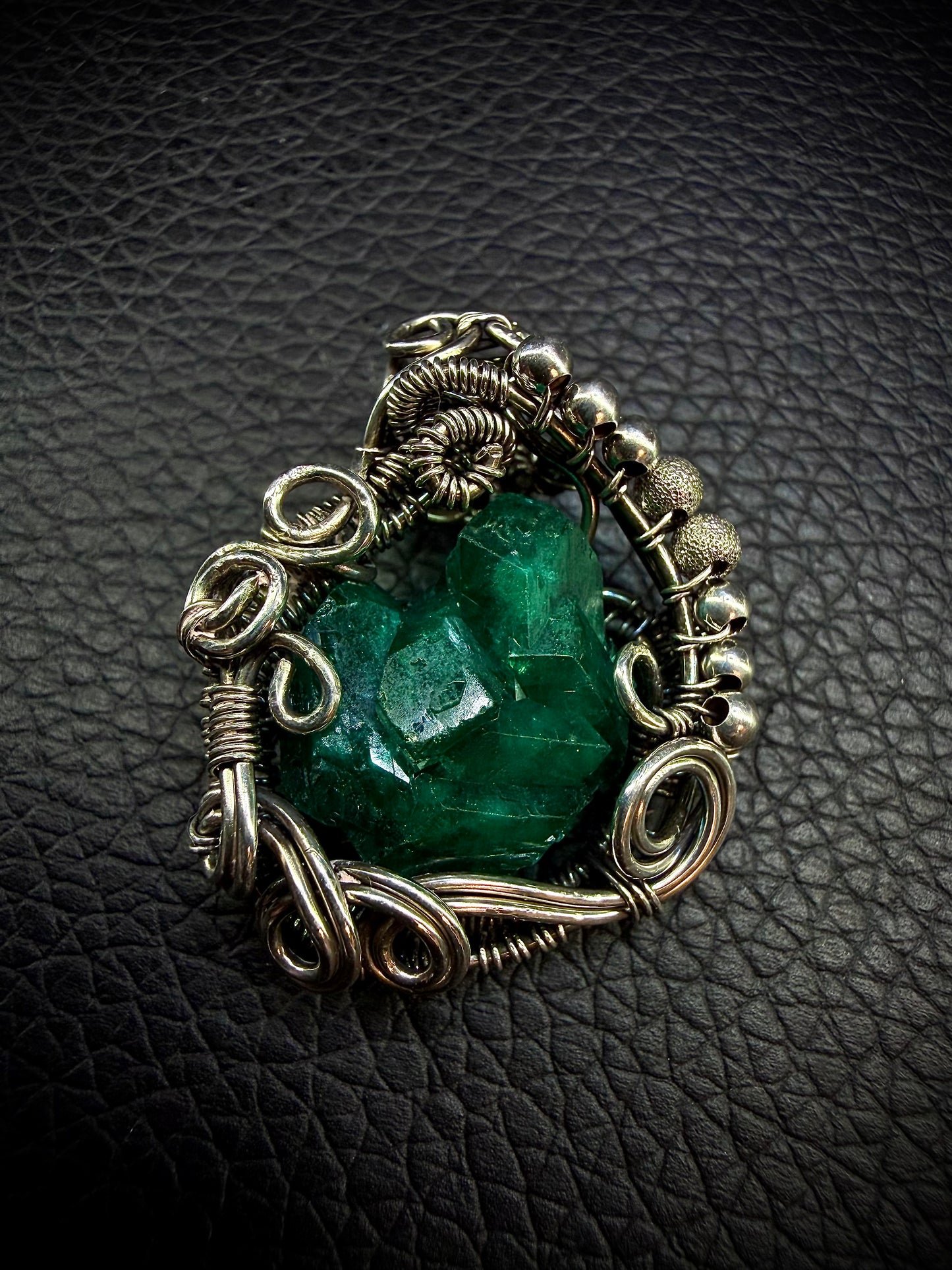 925 Emerald City Dioptase Pendant