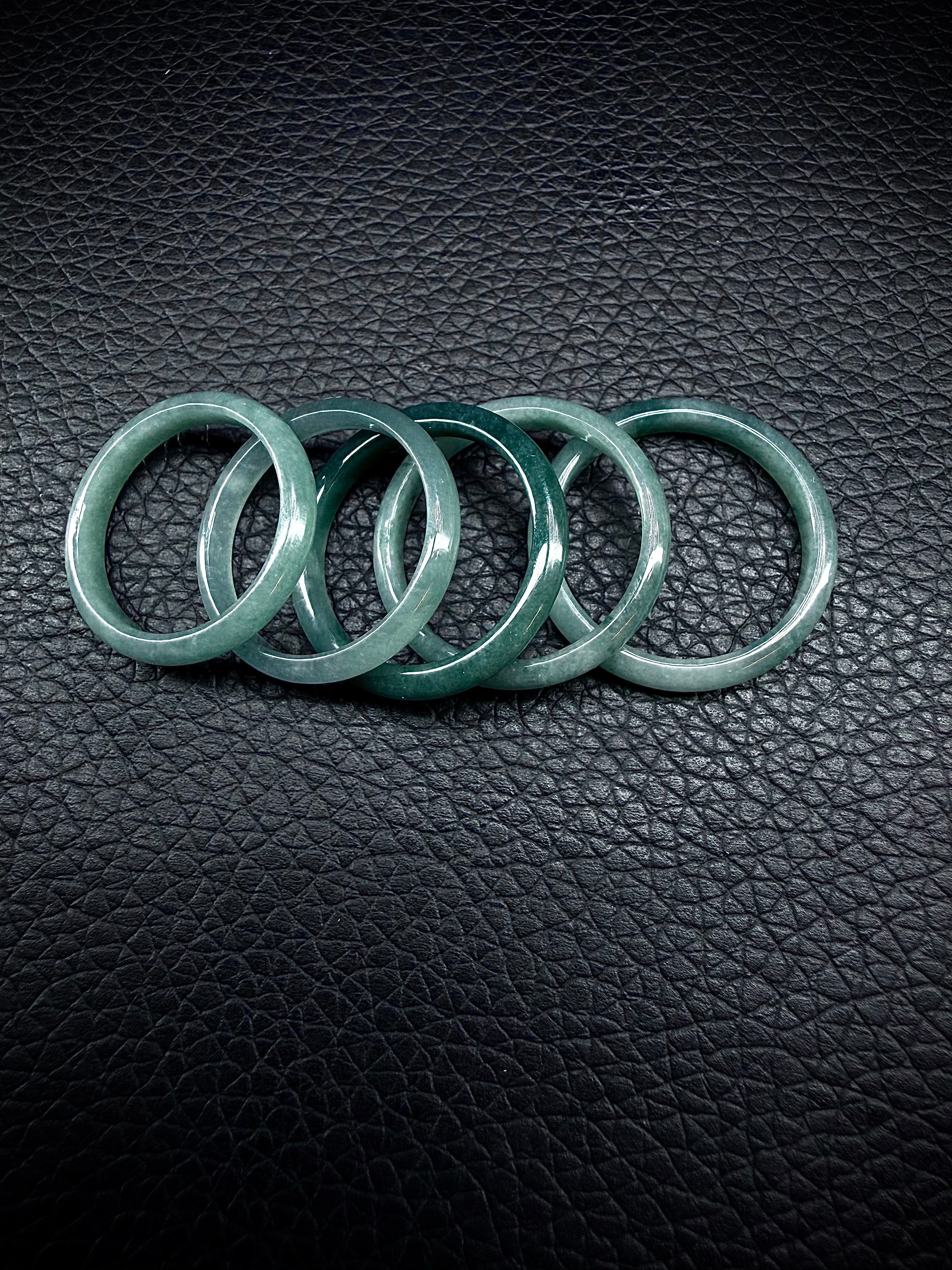 Blue Water Jade Rings
