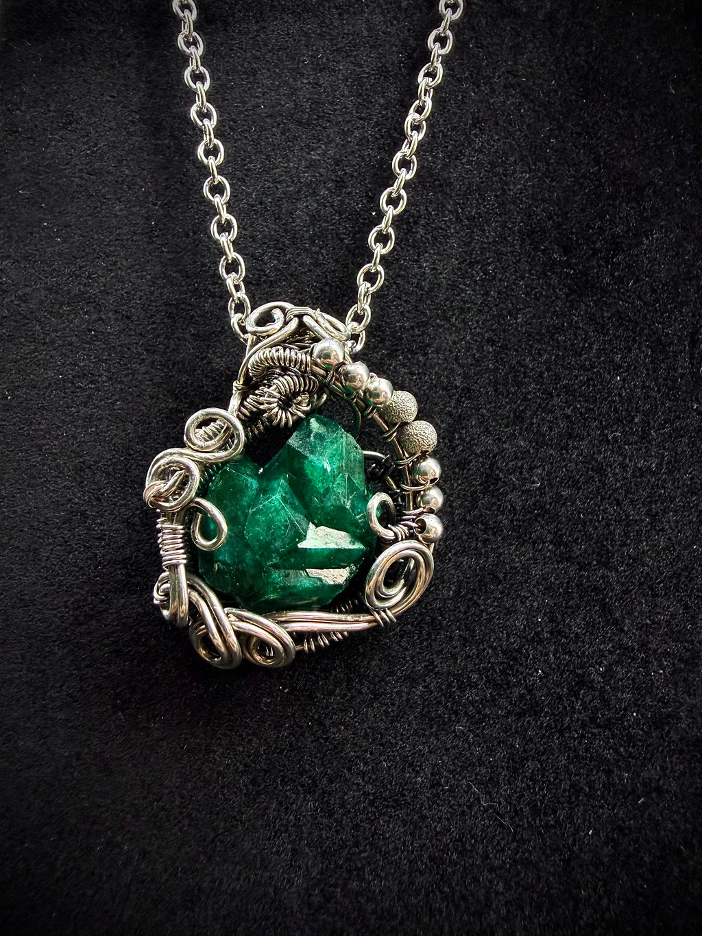925 Emerald City Dioptase Pendant