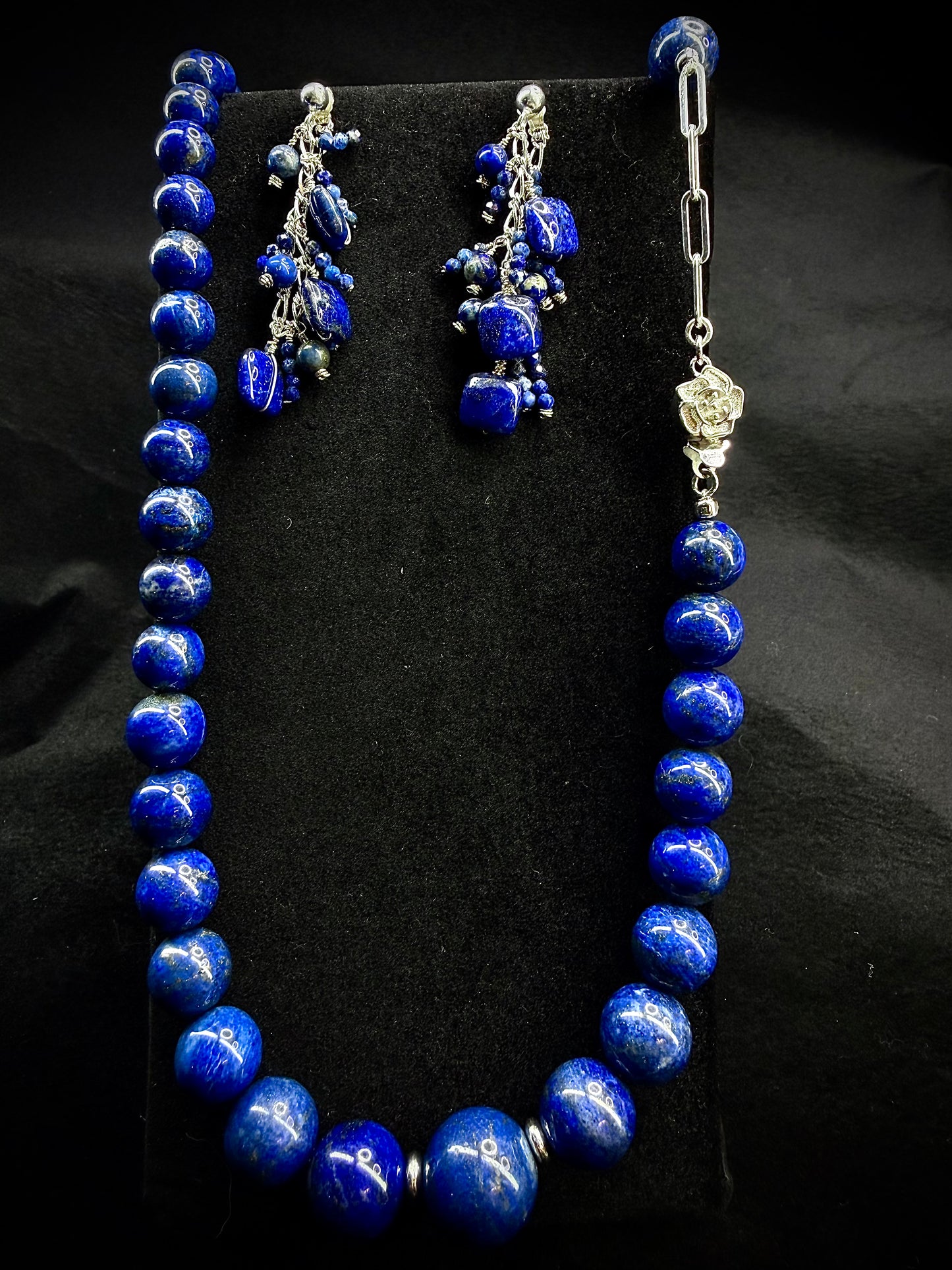 925 Lapis Lazuli Beaded set