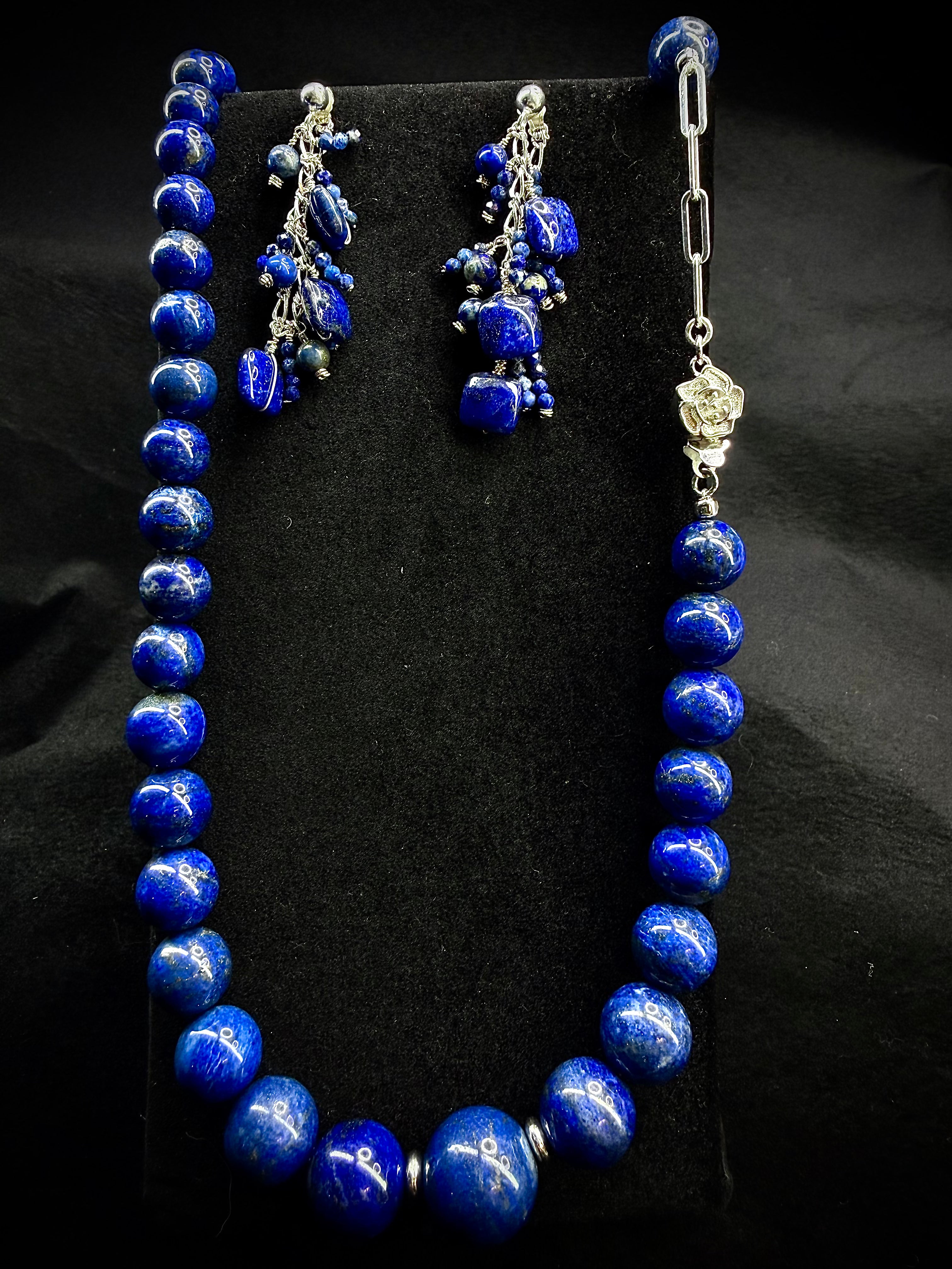 925 Lapis Lazuli Beaded set