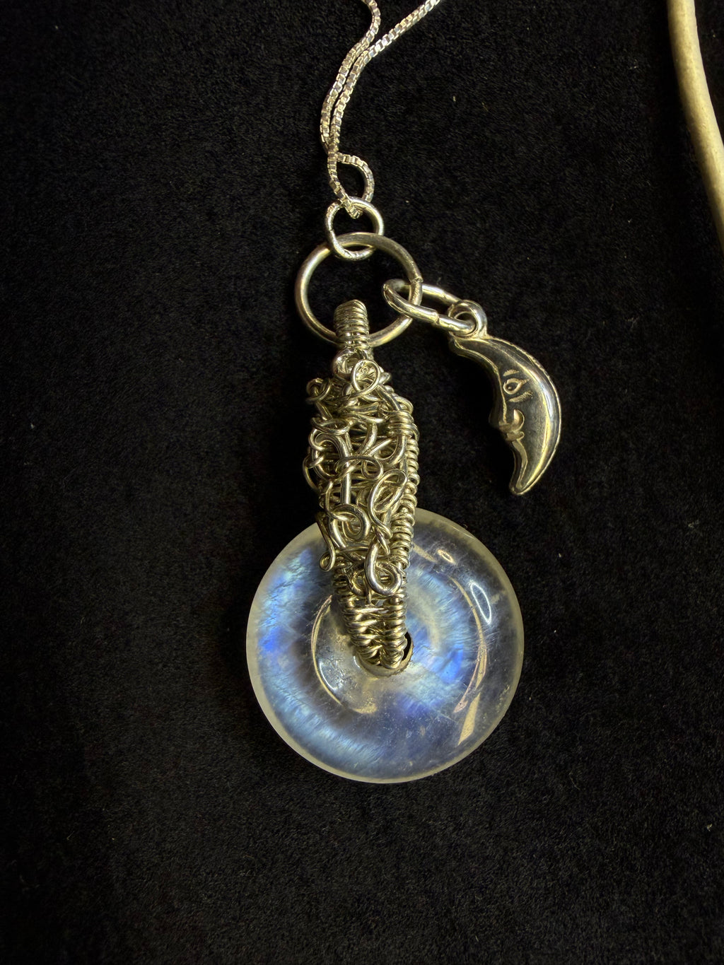 925 Moonstone Fidget Necklace