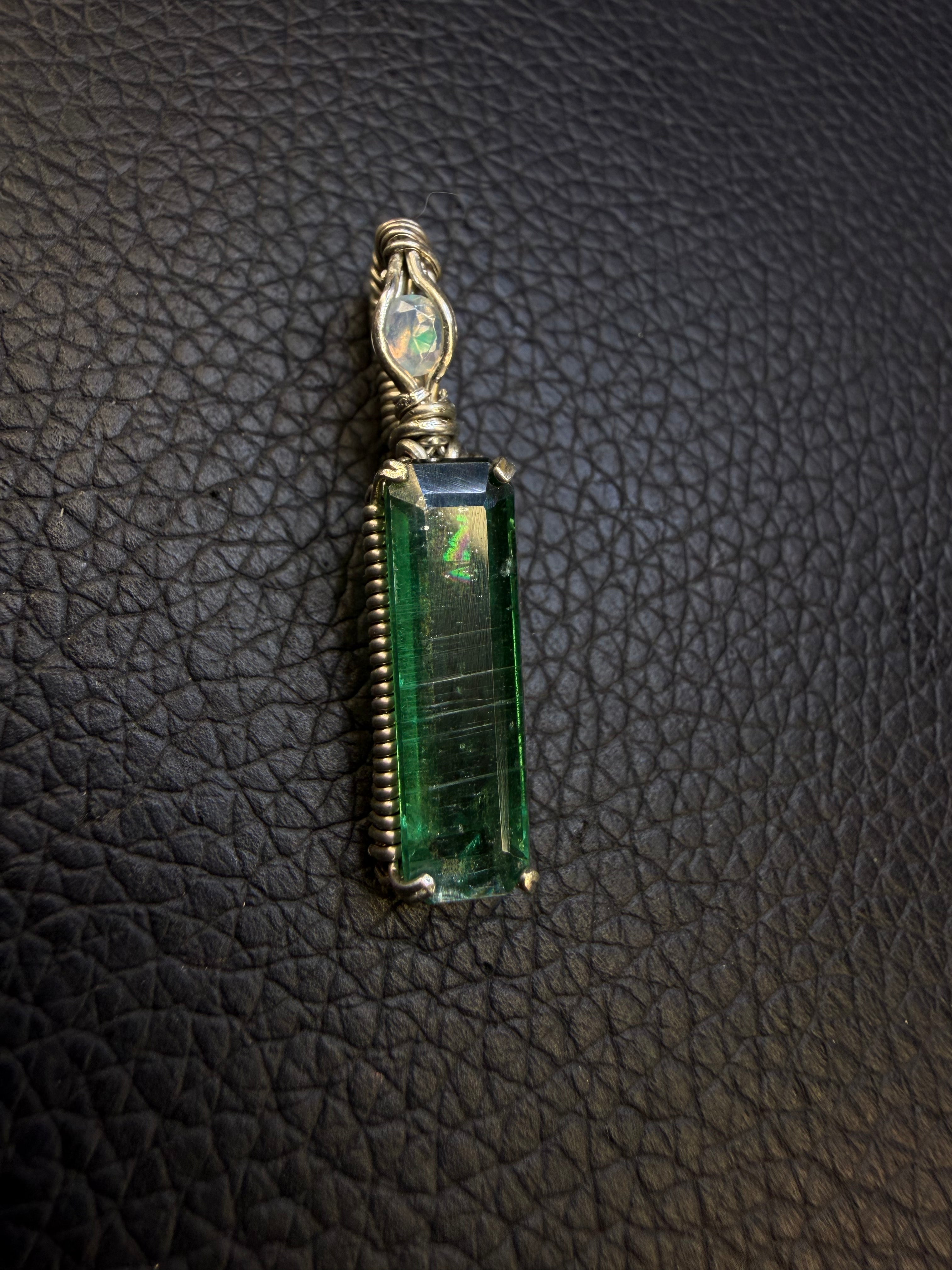 925 Green Kyanite Pendant