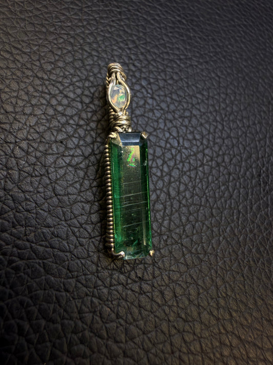 925 Green Kyanite Pendant