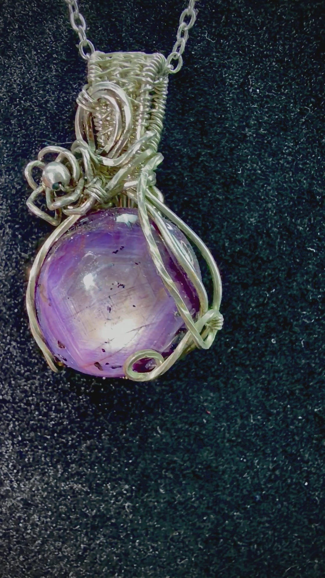 925 Star Ruby Pendant