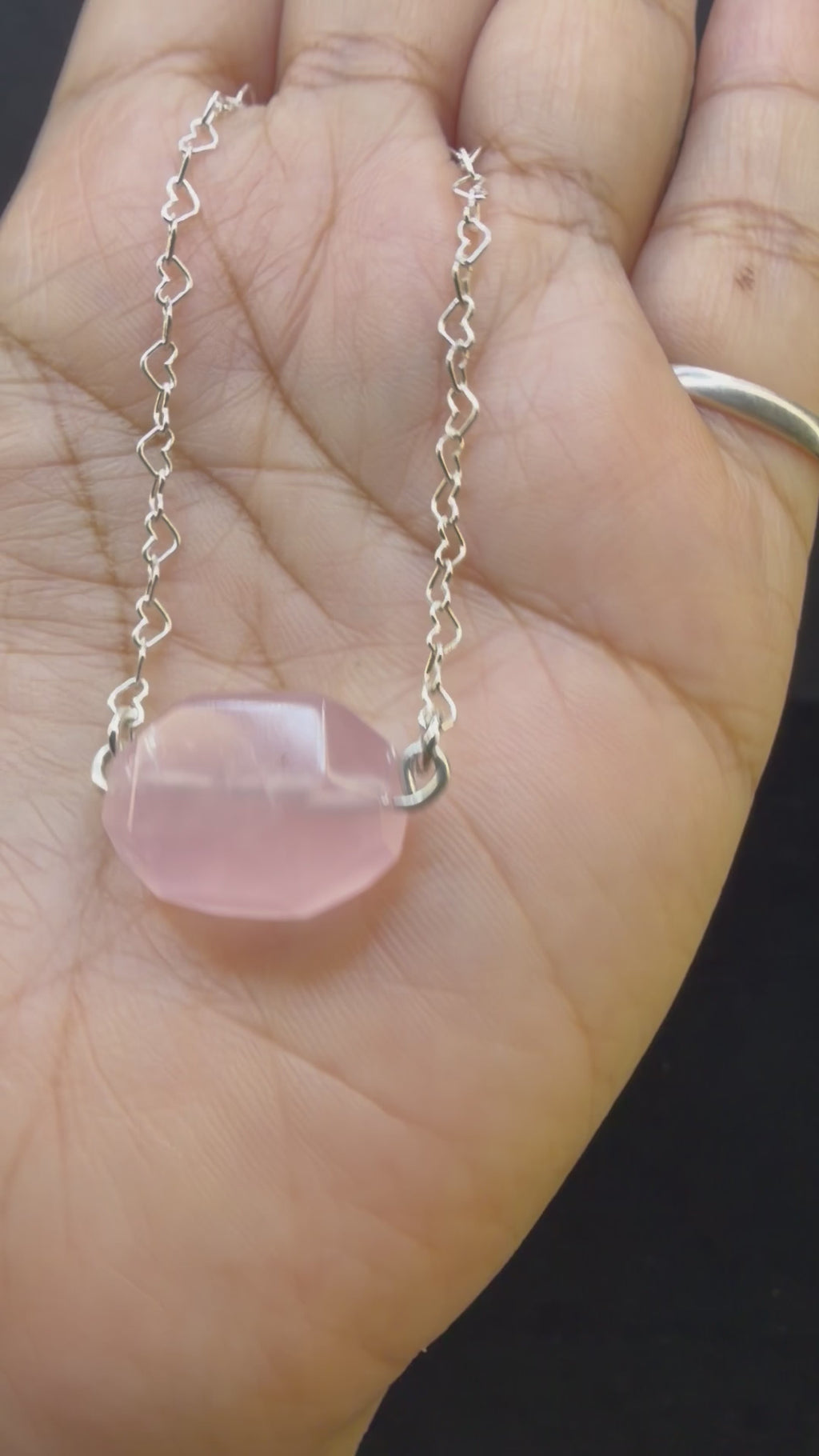 925 Rose Quartz Necklace