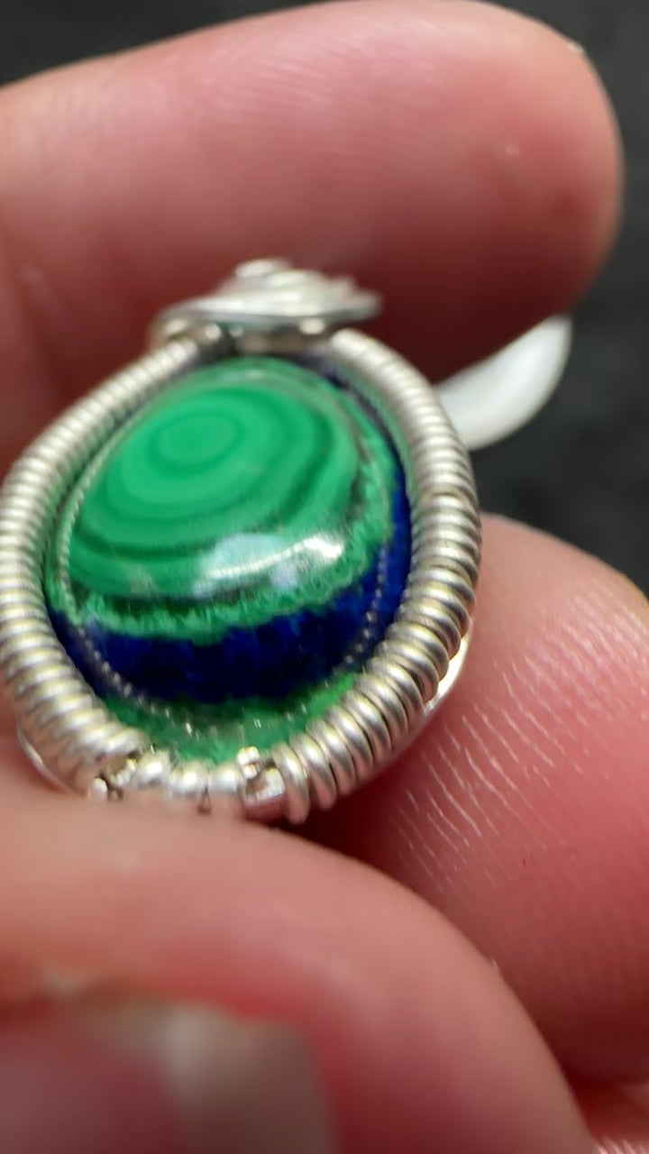 Malachite Azurite mini pendant