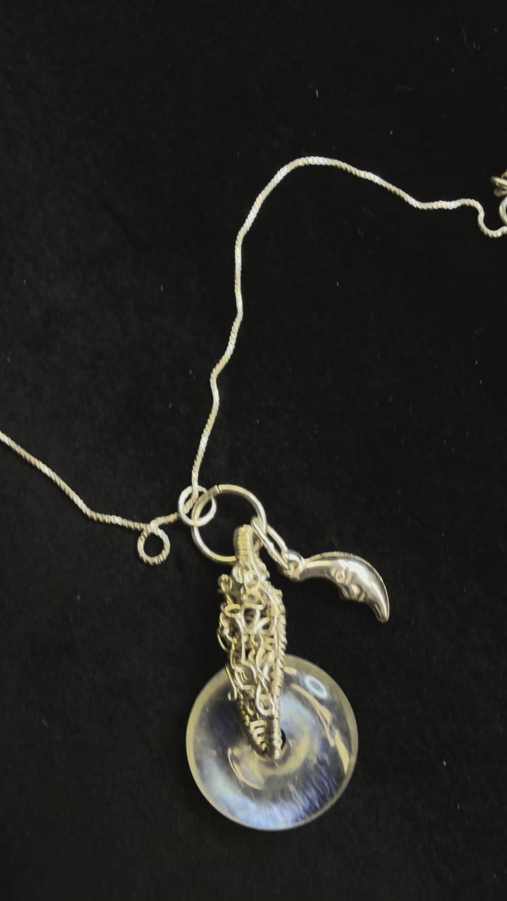 925 Moonstone Fidget Necklace