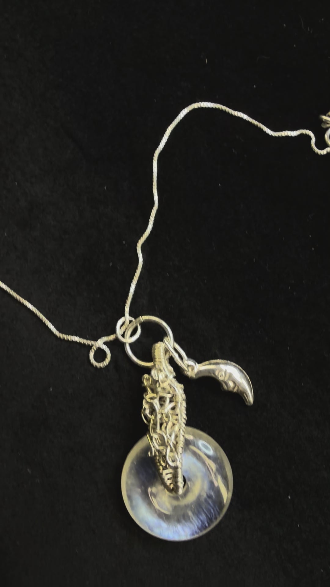 925 Moonstone Fidget Necklace